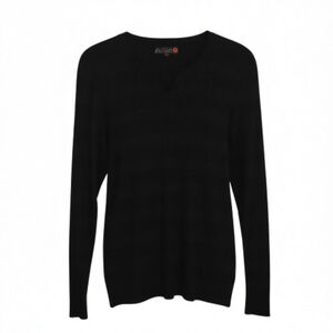 GUESS G By GUESS Men's Black Gray Striped Long-Sleeves Pullover Shirt Size XL...